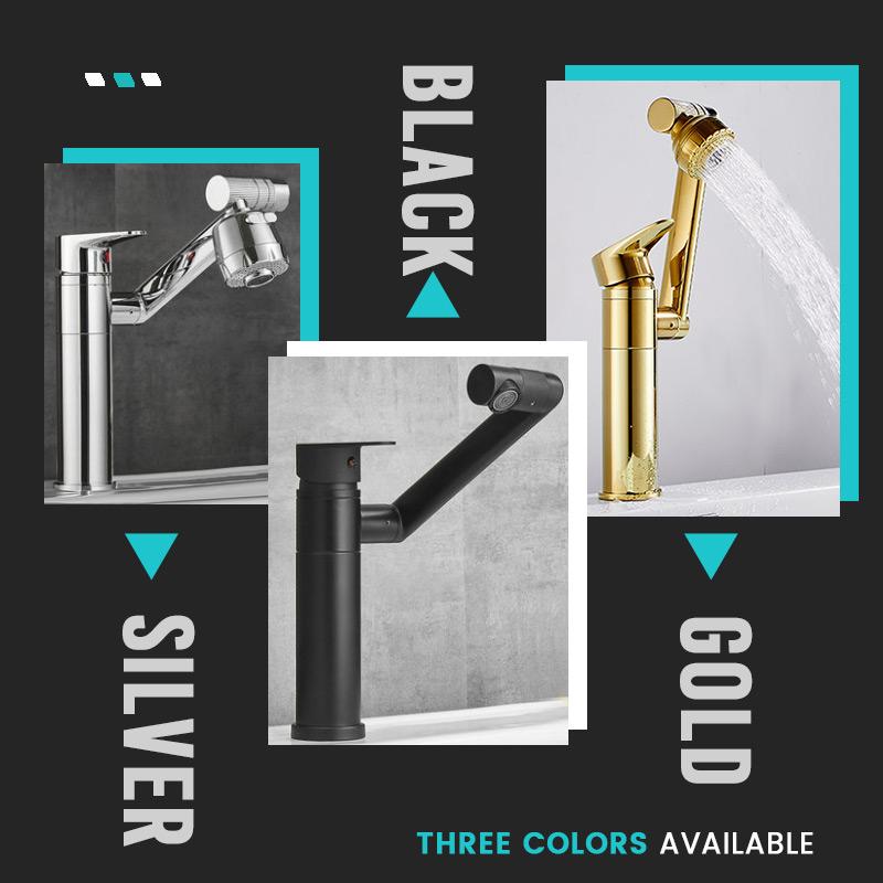 Universal single-hole hot and cold tap [360-degree multi-position swivel tap]