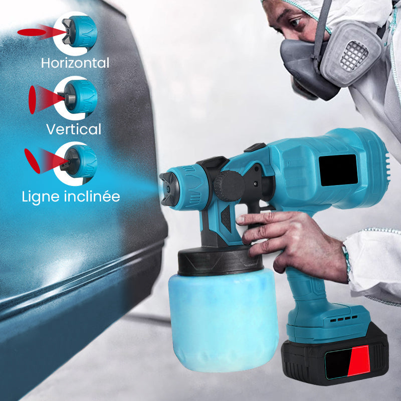 Pistolet à peinture électrique sans fil à réduction