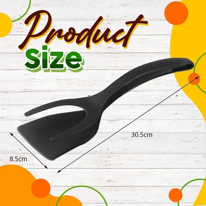 LIMITE 50% DE RÉDUCTION Pince-Spatule 2 en 1 Antiadhésif, Silicone,, Polyvalent