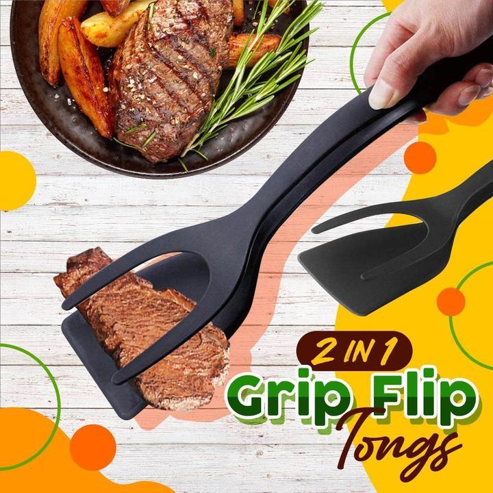 LIMITE 50% DE RÉDUCTION Pince-Spatule 2 en 1 Antiadhésif, Silicone,, Polyvalent