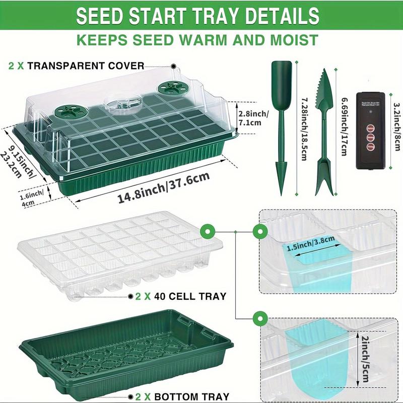 DE RDUCTION Seedling Grow Trays with Grow Light