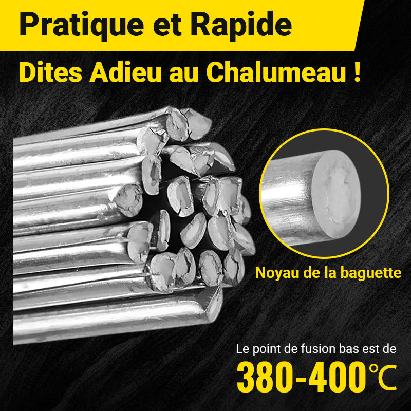 Baguettes de Soudure Universelles à Basse Température, Soudez Aluminium, Acier & Cuivre en 1 Clic