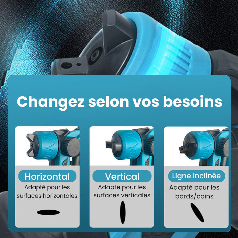 Pistolet à peinture électrique sans fil à réduction