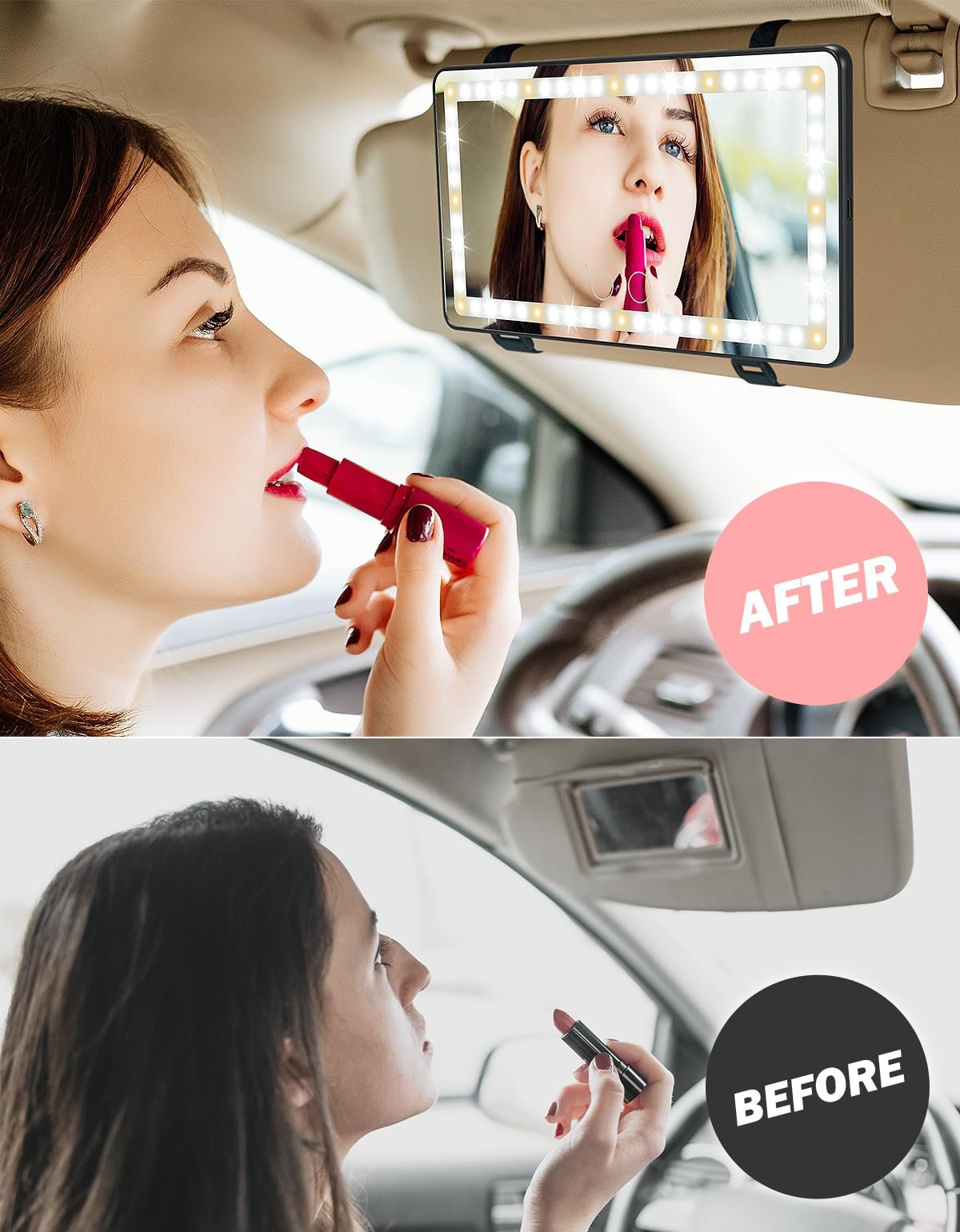 VENTE FLASH D'ÉTÉ -49% Miroir de maquillage pare-soleil