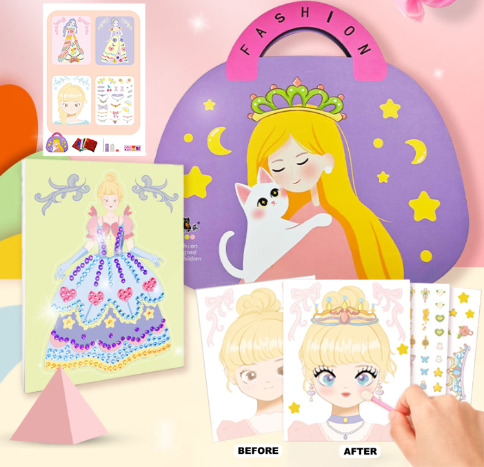 Exceptionnels 50 % de réduction Ensemble de jeu 3 en 1 pour habiller et maquiller une princesse