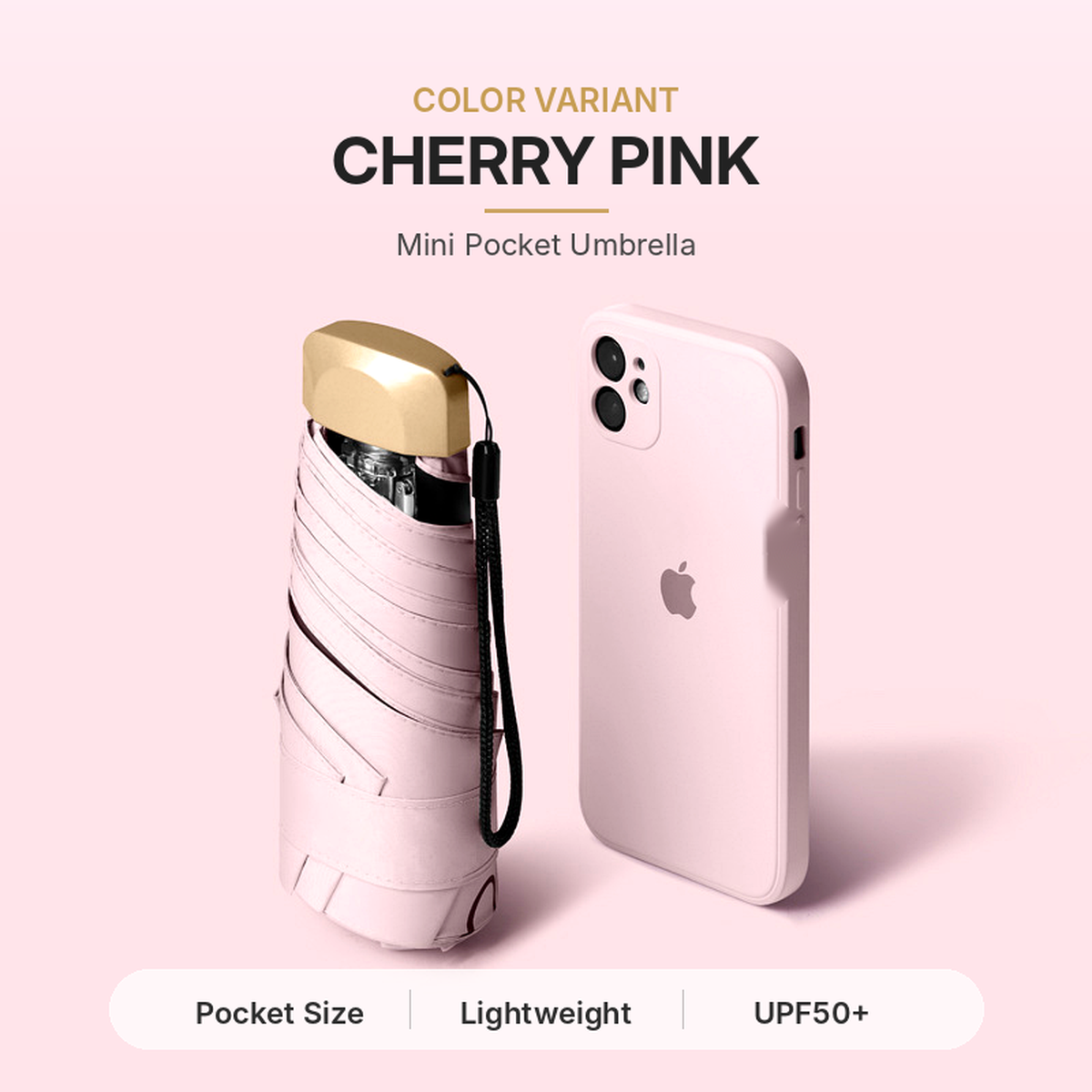 RÉDUCTION OFFRE À DURÉE LIMITÉE Parapluie pliable type capsule Léger, compact et prêt à tout