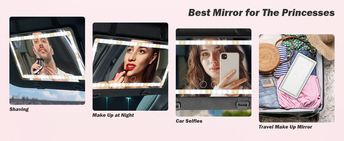 VENTE FLASH D'ÉTÉ -49% Miroir de maquillage pare-soleil
