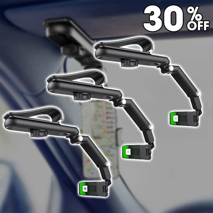 Retractable and rotating cell phone holder