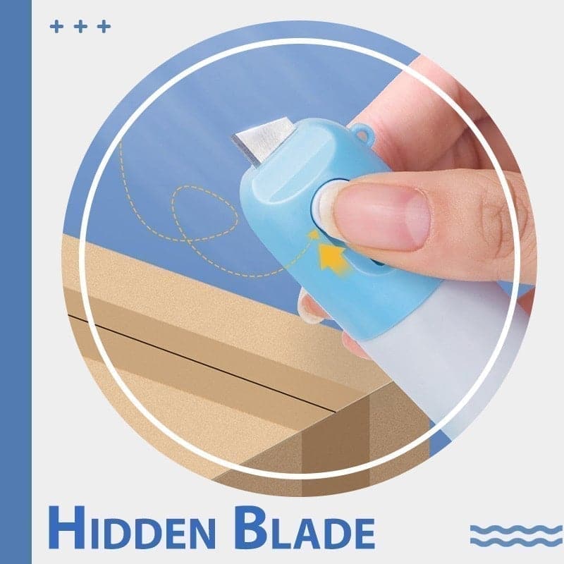 Thermal paper correction fluid with unboxing knife