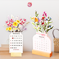 Buy 3 Get 2 Free 2025 Bloomy Flowers Desk Calendar