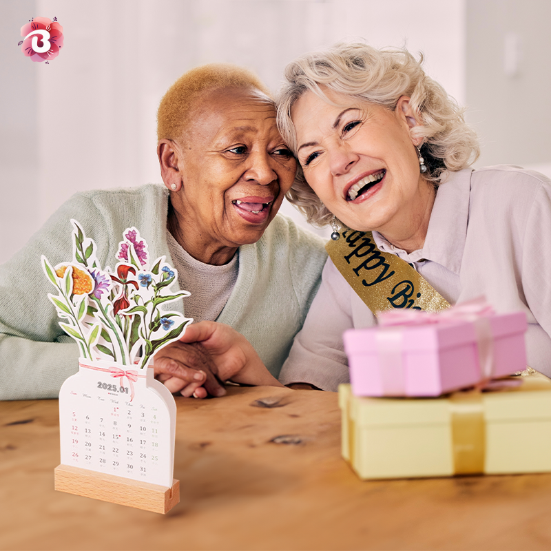Buy 3 Get 2 Free 2025 Bloomy Flowers Desk Calendar
