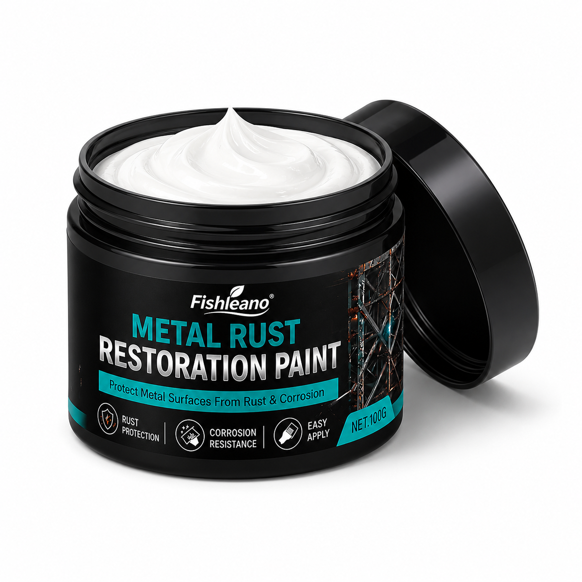 Pâte de réparation noire antirouille pour métal. Rénove les portails, garde-corps et outils rouillés. Forme un revêtement protecteur, inutile de les remplacer.