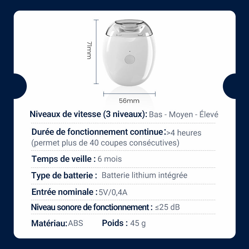 Lime à ongles électrique universelle pour adultes et enfants