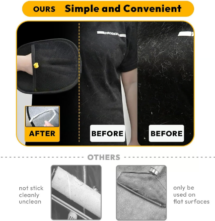 Antistatic gloves for pet hair removal