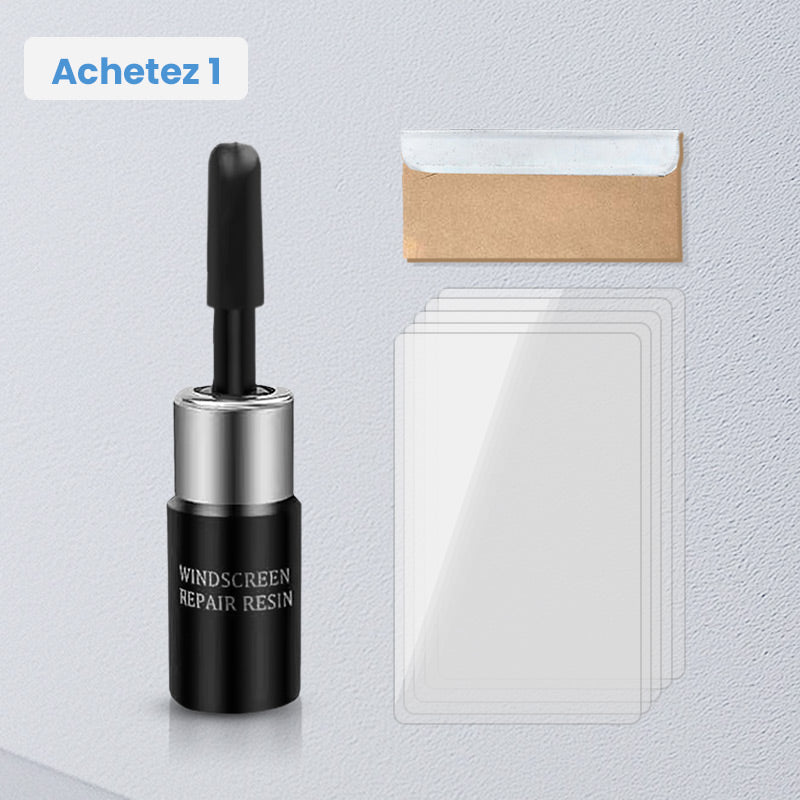 ACHETEZ-EN 1, OBTENEZ-EN 1 GRATUIT Kit de réparation de verre fissuré, résultat invisible en 20 min, facile à utiliser