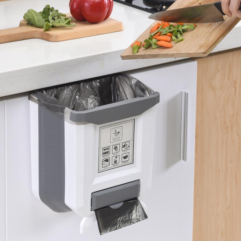 Recevez 5 rouleaux de sacs poubelle gratuitement Poubelle pliable pour armoires de cuisine