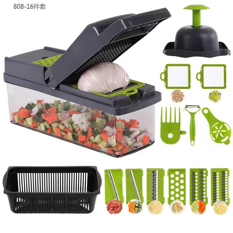 Multi-purpose vegetable slicer stainless steel blades, easy to clean, multiple cooking modes