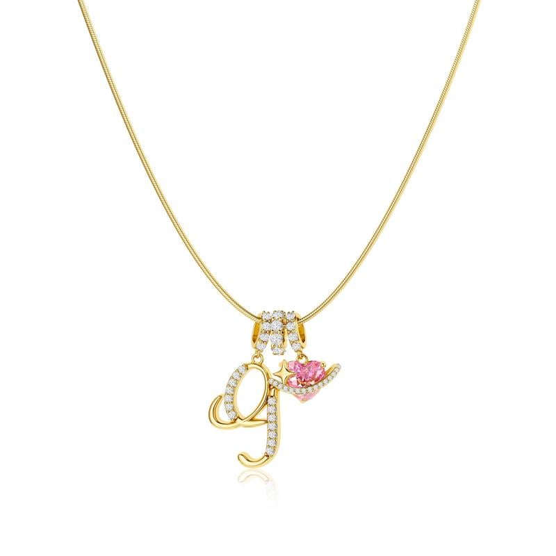 RÉDUCTION Colliers pendentifs 3 rangs avec initiales A-Z | Personnalisés et élégants