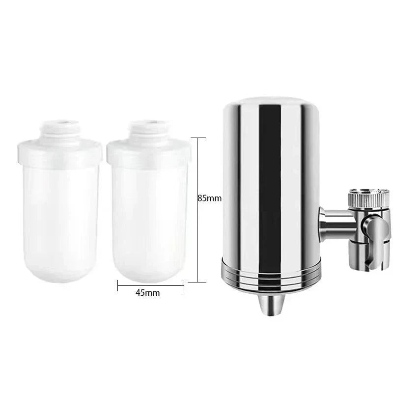 Purificateur d'eau pour robinet domestique en acier inoxydable sans installation