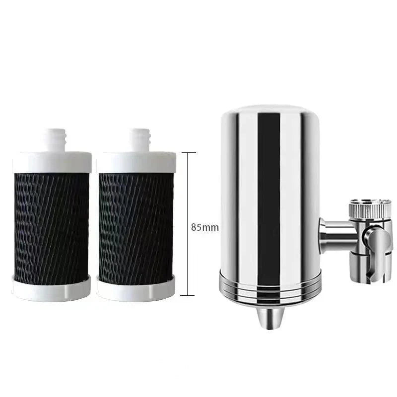 Purificateur d'eau pour robinet domestique en acier inoxydable sans installation