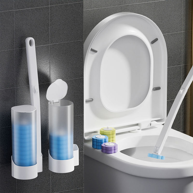 Système de nettoyage jetable pour toilettes : nettoyage hygiénique en un clic, ne laisse aucun résidu, facile à utiliser et jetable.