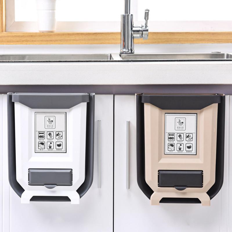 Recevez 5 rouleaux de sacs poubelle gratuitement Poubelle pliable pour armoires de cuisine
