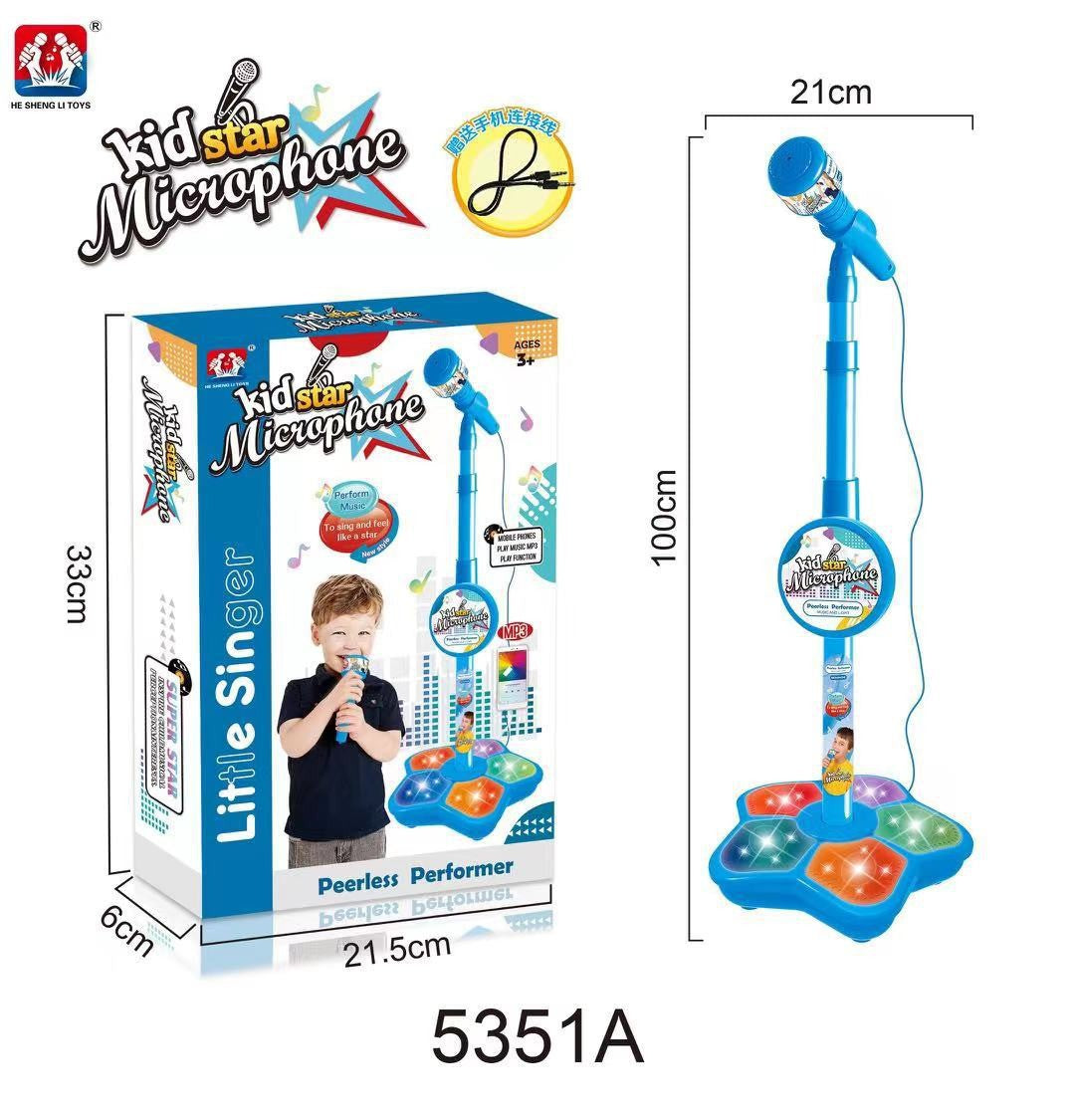 Microphone jouet de Noël pour enfants