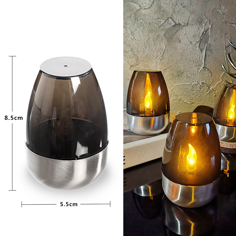 Lot de 6 lampes de table solaires LED sans flamme et étanches, allumage/extinction automatique avec capteur crépusculaire pour le jardin et les fêtes