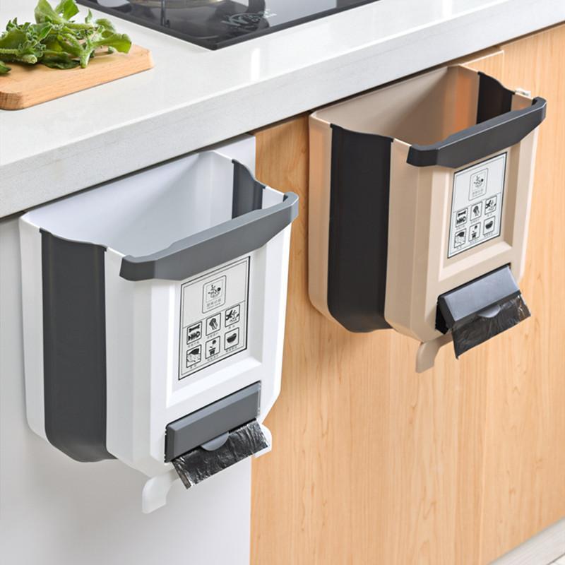 Recevez 5 rouleaux de sacs poubelle gratuitement Poubelle pliable pour armoires de cuisine