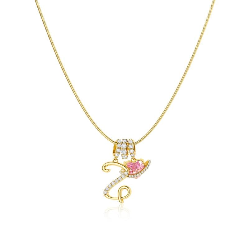 RÉDUCTION Colliers pendentifs 3 rangs avec initiales A-Z | Personnalisés et élégants