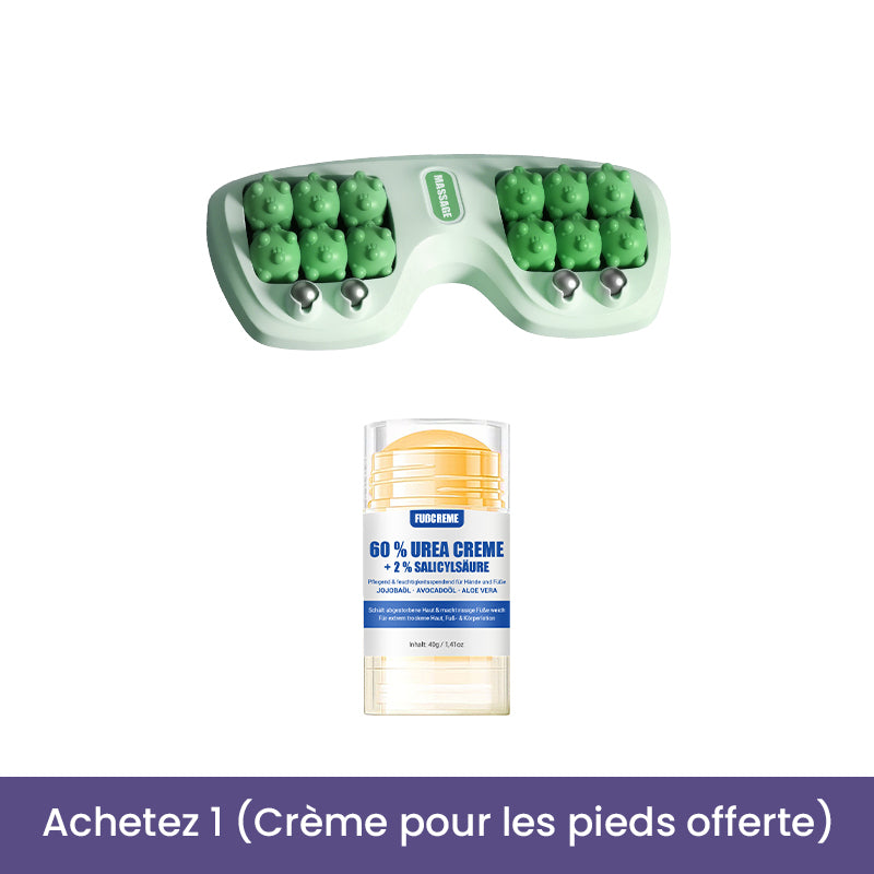 Apaisement Immédiat Rouleau de Massage Portable à Deux Têtes pour les Pieds