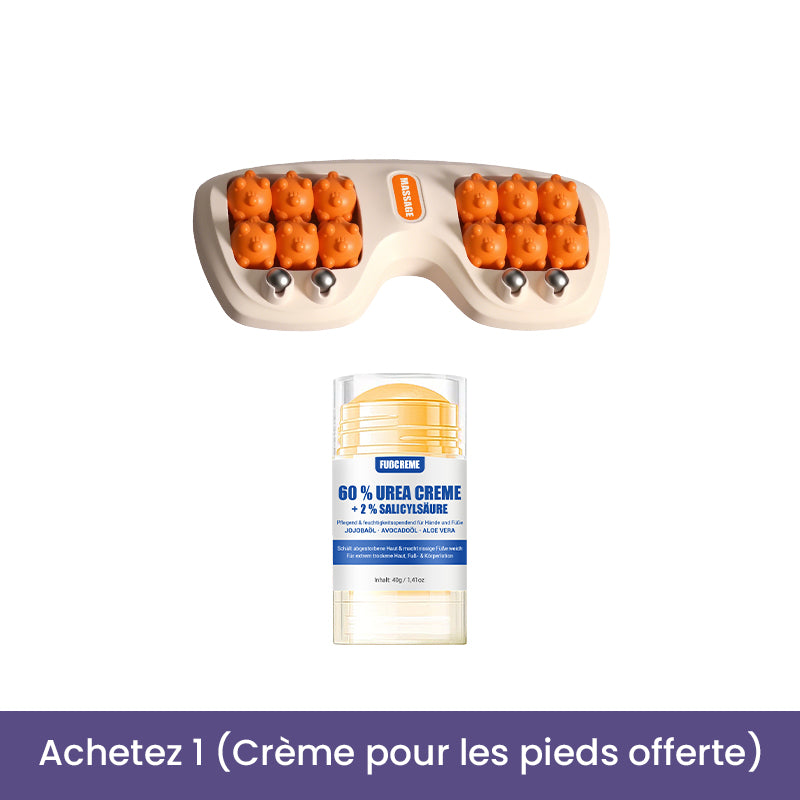 Apaisement Immédiat Rouleau de Massage Portable à Deux Têtes pour les Pieds