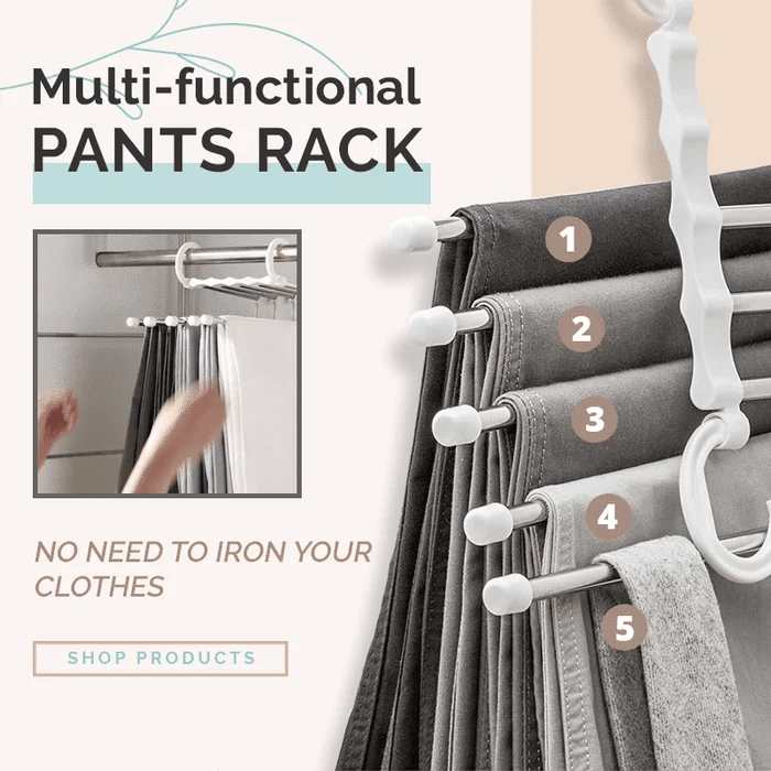 Porte-Pantalons Multifonctionnel, Gain de Place et Pratique