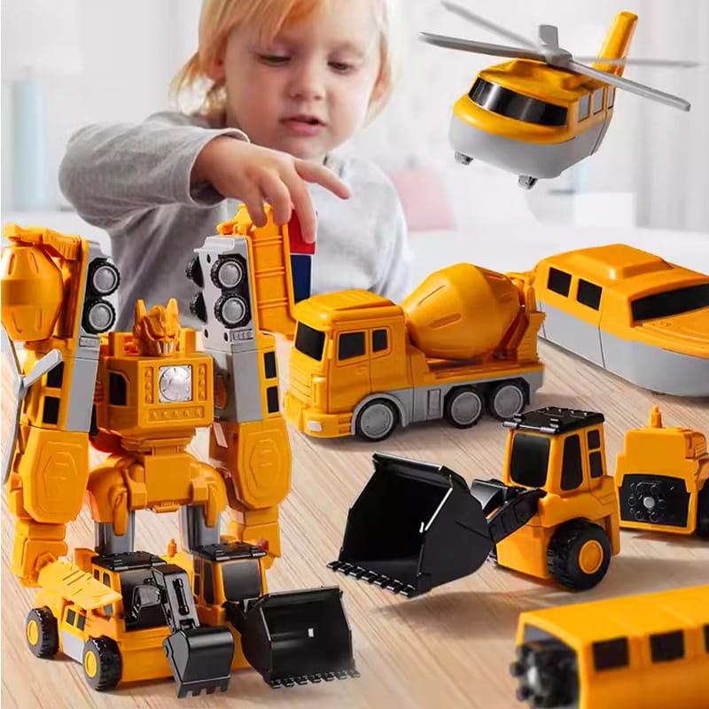 Vente flash 50 % de réduction jouets d'assemblage de construction automobile à transformation magnétique