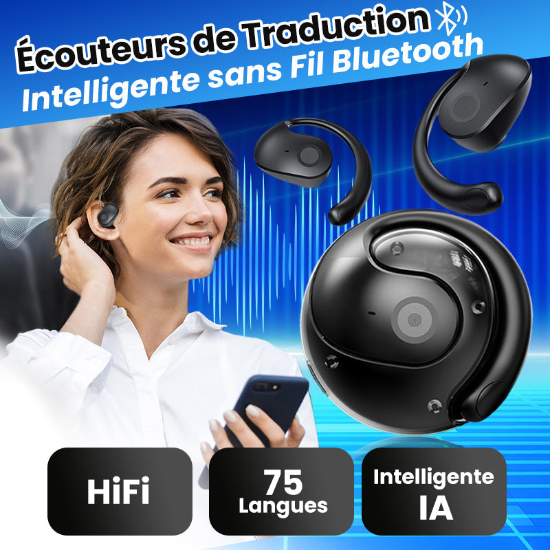 2025 Écouteurs sans Fil Bluetooth Intelligents pour la Traduction