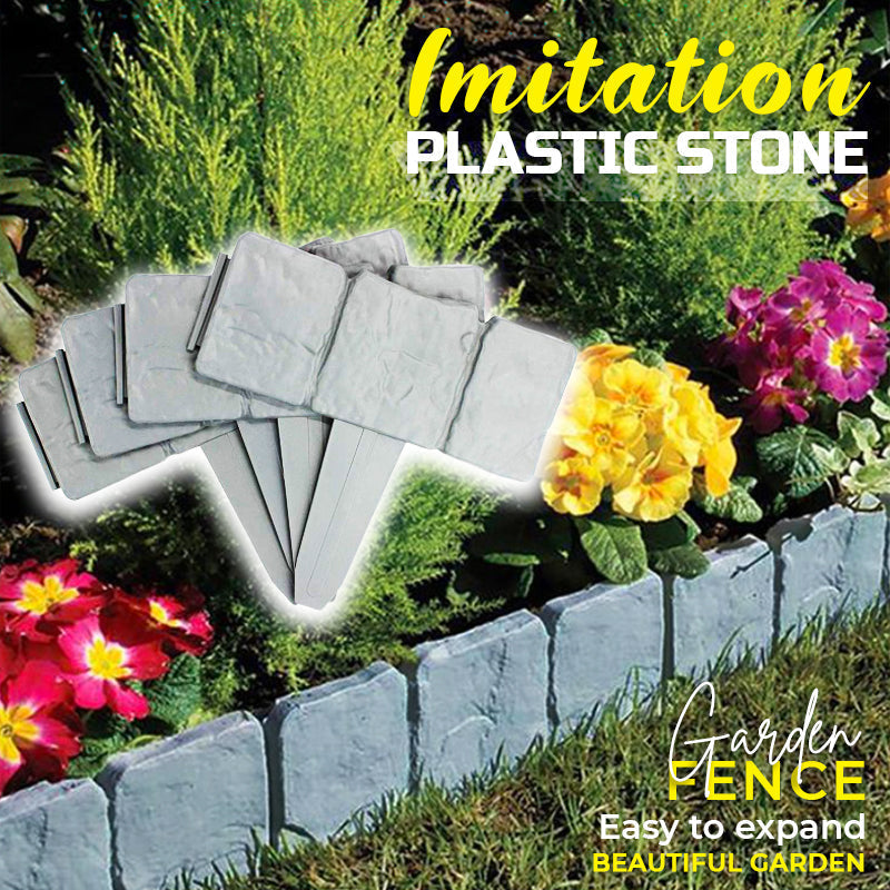 OFFRE LIMITÉE : -50 % DE RÉDUCTION Clôture de jardin en pierre reconstituée Résiste aux intempéries, Durable & Facile à installer