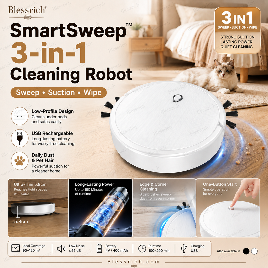 Robot aspirateur 3-en-1 SmartSweep