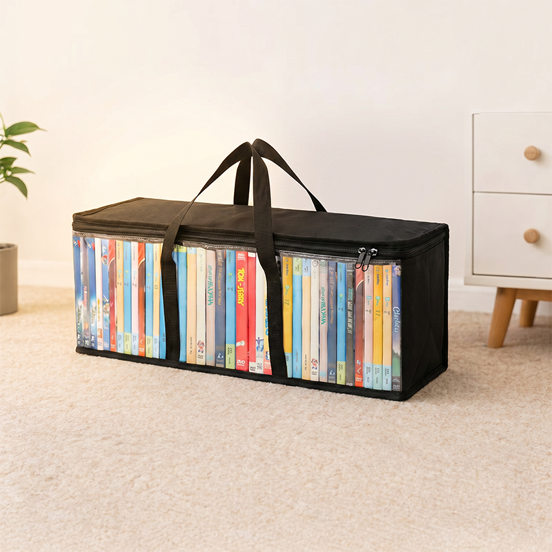 Grand sac de rangement en plastique transparent, robuste et épais, idéal pour les vêtements, les déménagements et le stockage