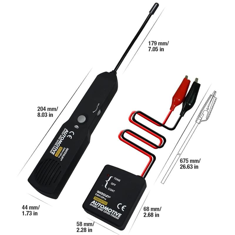 Circuit Locator for vehicles Quick diagnosis, easy to use, LED alert