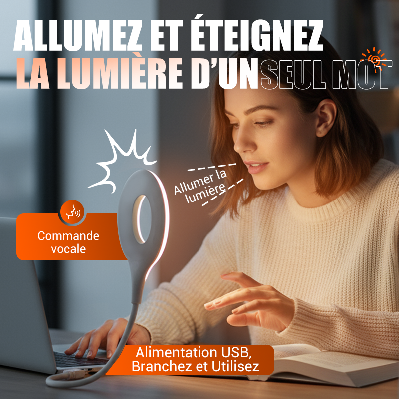 Lampe LED USB haute technologie à commande vocale