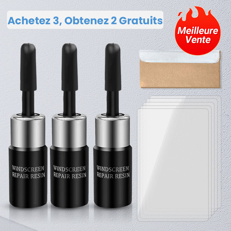 ACHETEZ-EN 1, OBTENEZ-EN 1 GRATUIT Kit de réparation de verre fissuré, résultat invisible en 20 min, facile à utiliser