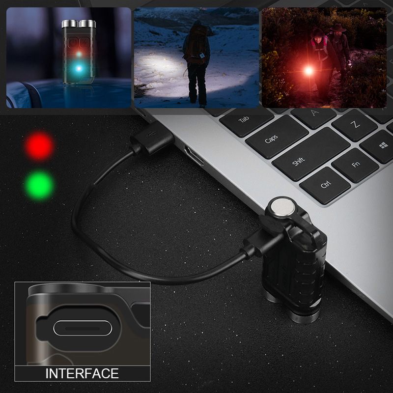 Mini lampe de poche porte-clés magnétique Pousbo (50 % de réduction)