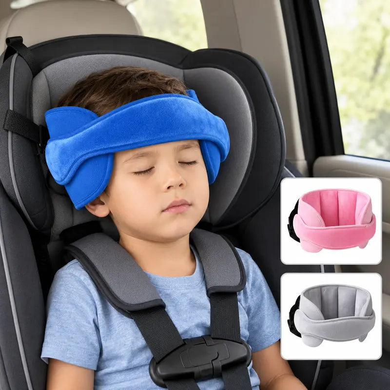 Appui-tête de siège auto pour enfant, sangle de soutien souple et moelleuse pour la sieste, réglable, avec coussins latéraux rembourrés