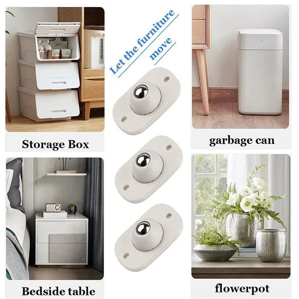 Make Furniture Interesting Stainless Steel Universal Adhesive Wheels