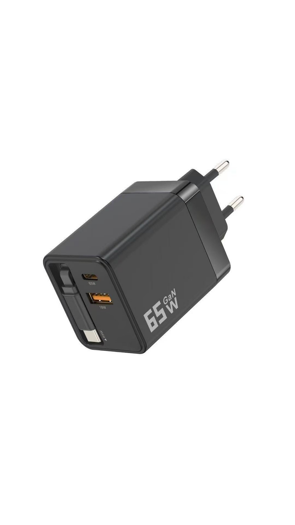 Offre spéciale 2026 Chargeur 65 W avec câble USB-C rétractable
