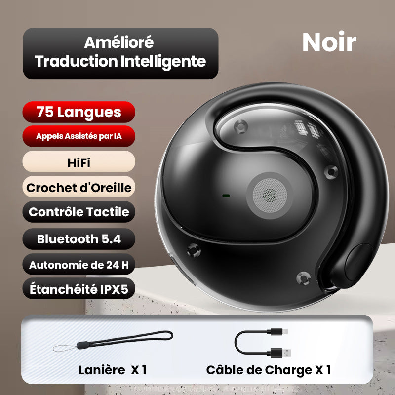 2025 Écouteurs sans Fil Bluetooth Intelligents pour la Traduction
