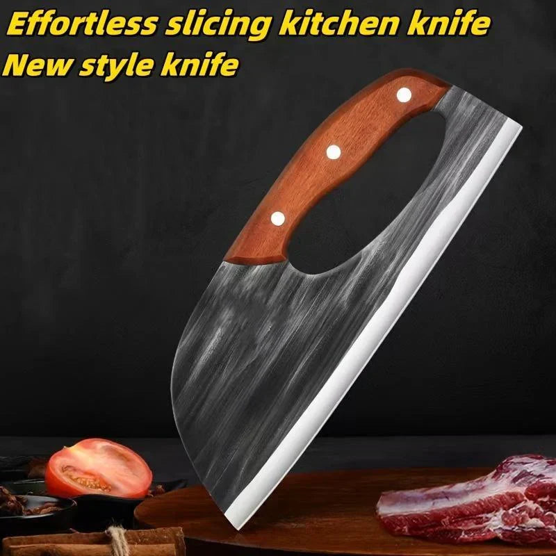 Couteau de cuisine ergonomique Conçu pour une prise en main vers l'avant, il permet de couper facilement les légumes et la viande. Un cadeau bien pensé pour les cuisiniers amateurs.