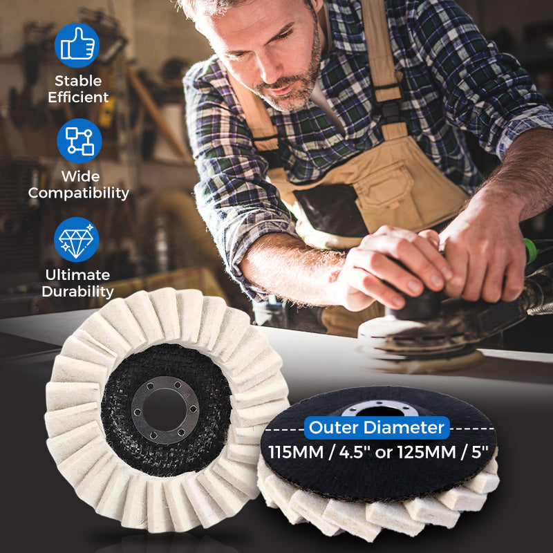 New Year Polishing Disc with Wool Felt Tab