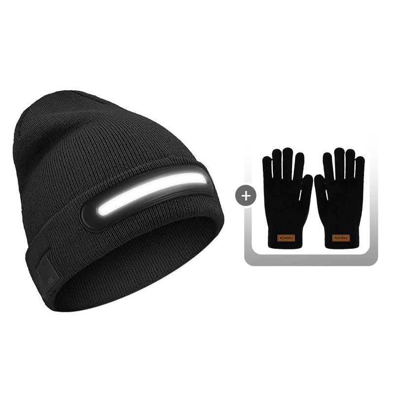Christmas Rechargeable Bluetooth Beanie with Built-in Light