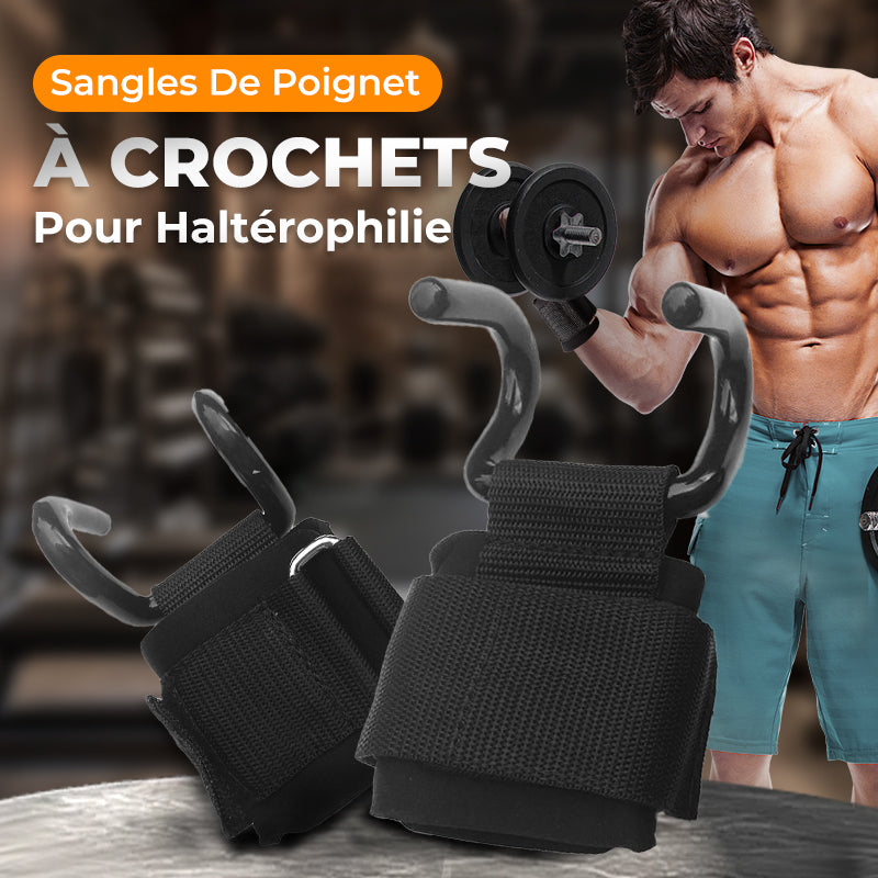 Réduction limitée à 49 % Sangles de Poignet Robustes Crochets pour Haltérophilie